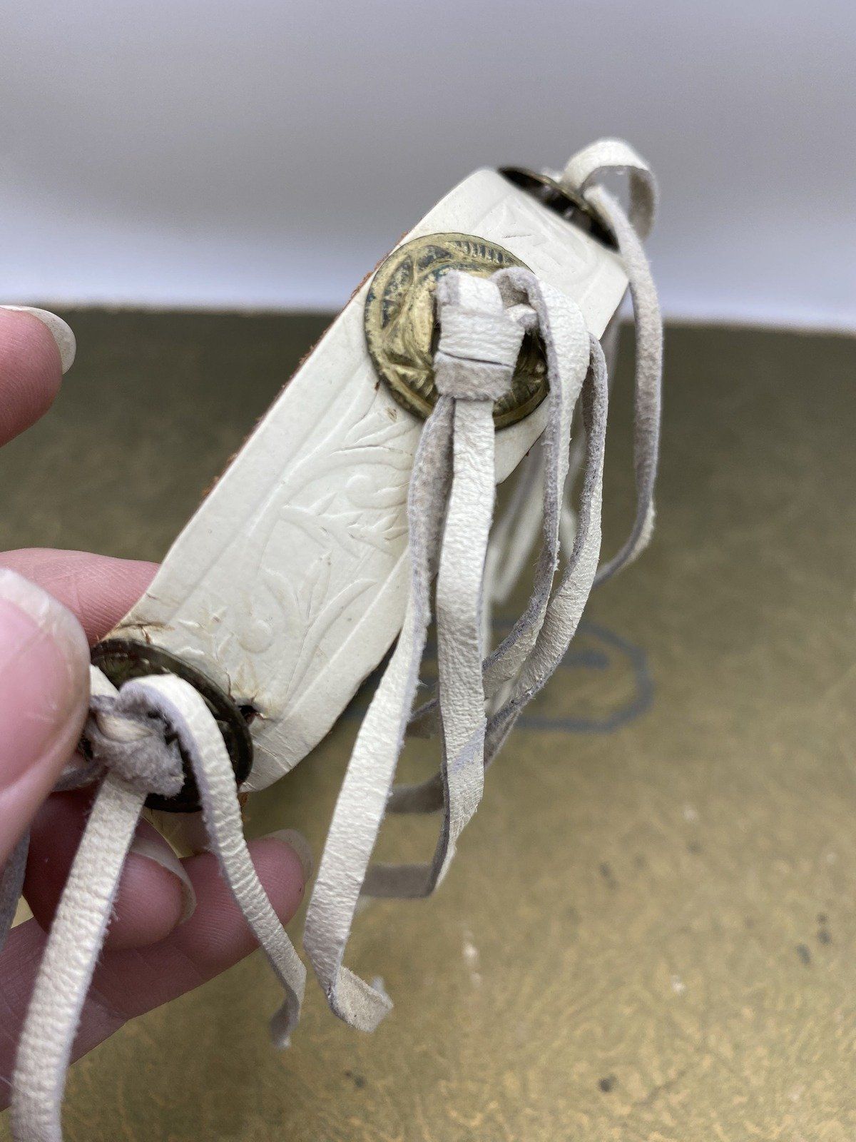 Vintage Leather Dog Collar (Small Dog Breed) 3