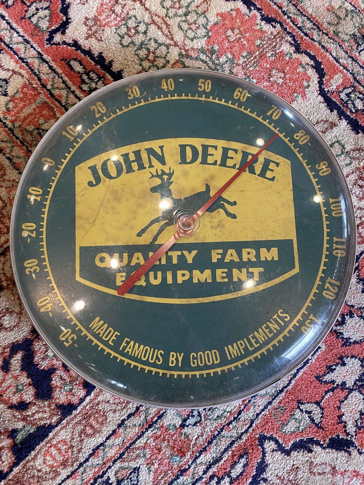 Vintage John Deere Quality Farm Equipment Wall Thermometer #787 2