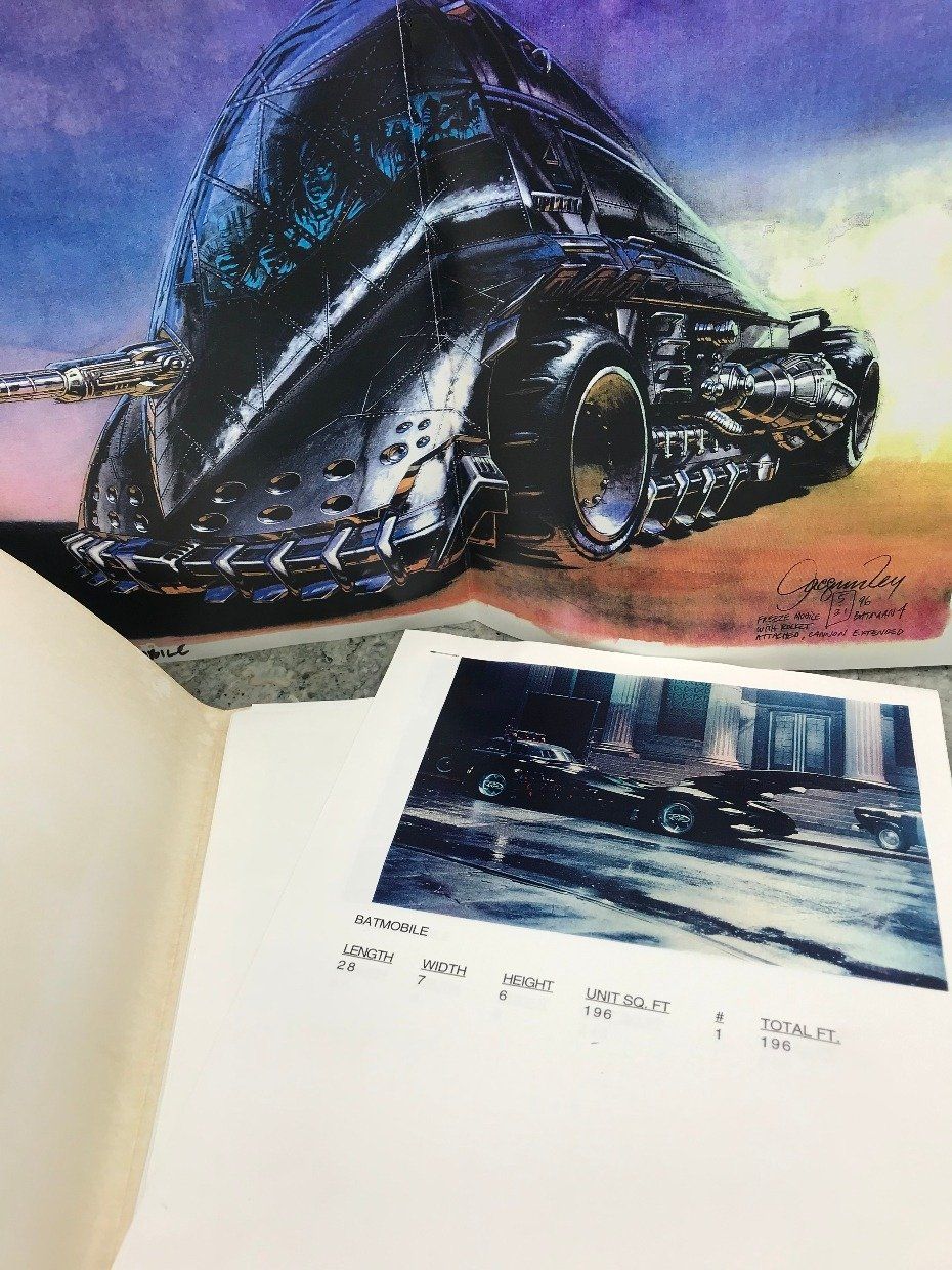 Batman and Robbin Press Kit 1997 w Orig. Bat Mobile Draft Drawings 2