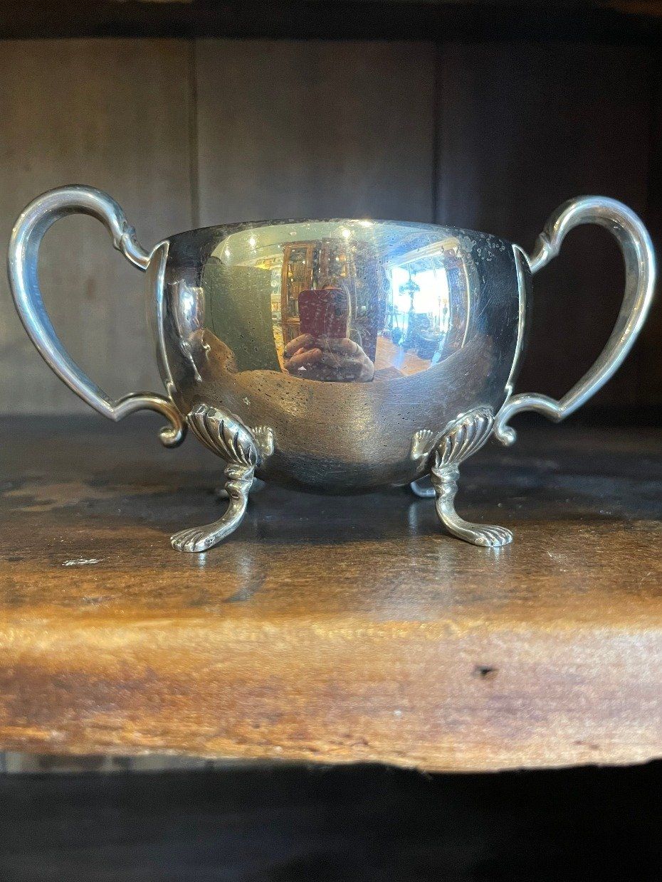 Lovely Gorham Sterling Silver Claw Footed Sugar + Creamer 2