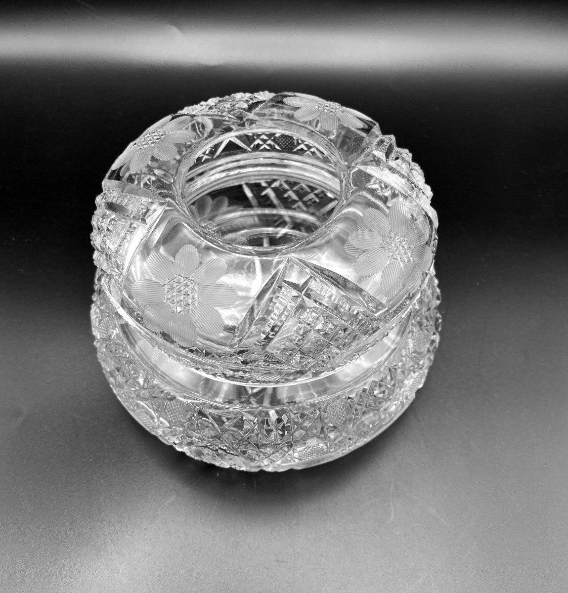 Antique Cut Crystal Hair Receiver 2