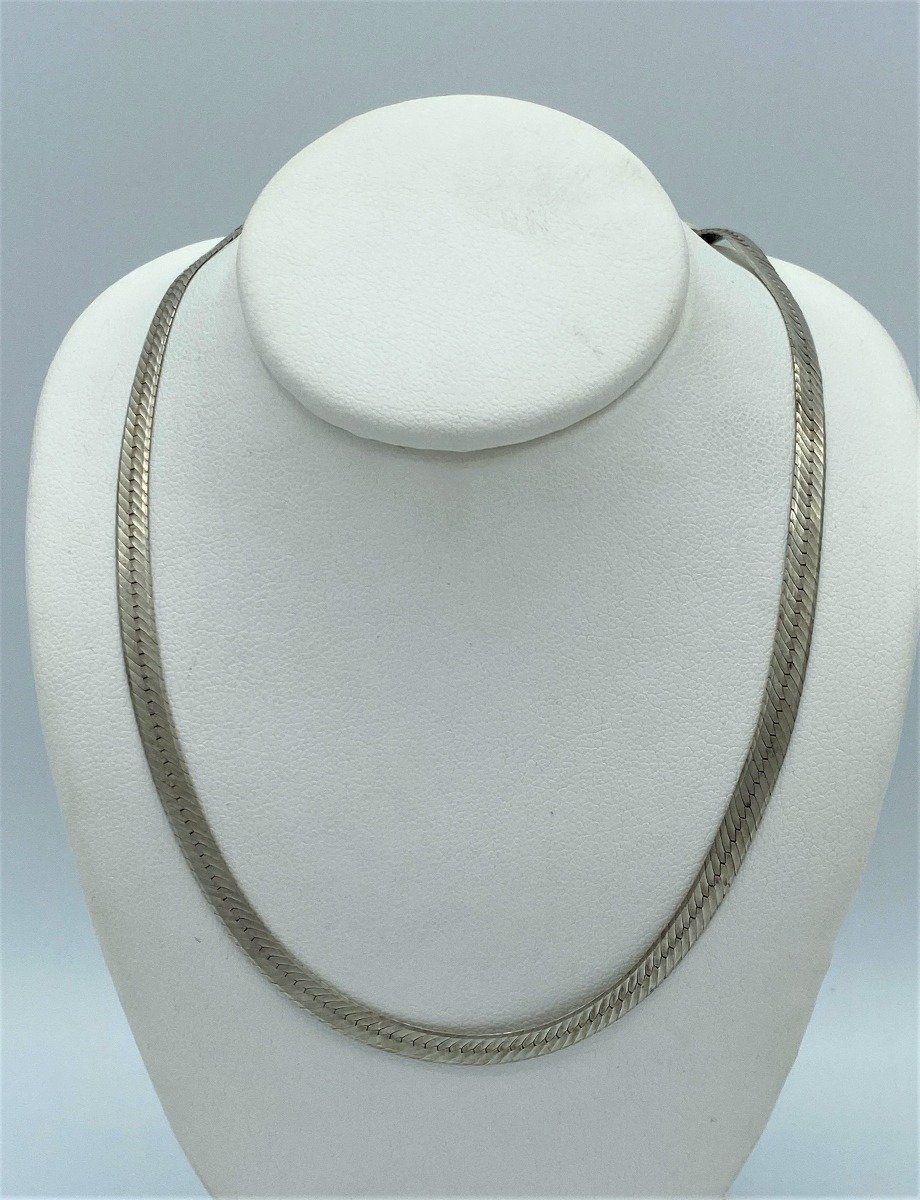 19 Sterling Silver Herringbone Necklace 2