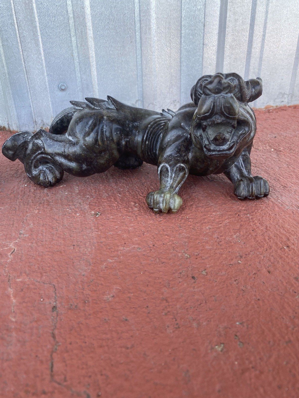 Pair of Antique Chinese Jade Carved Sculptures 328 3
