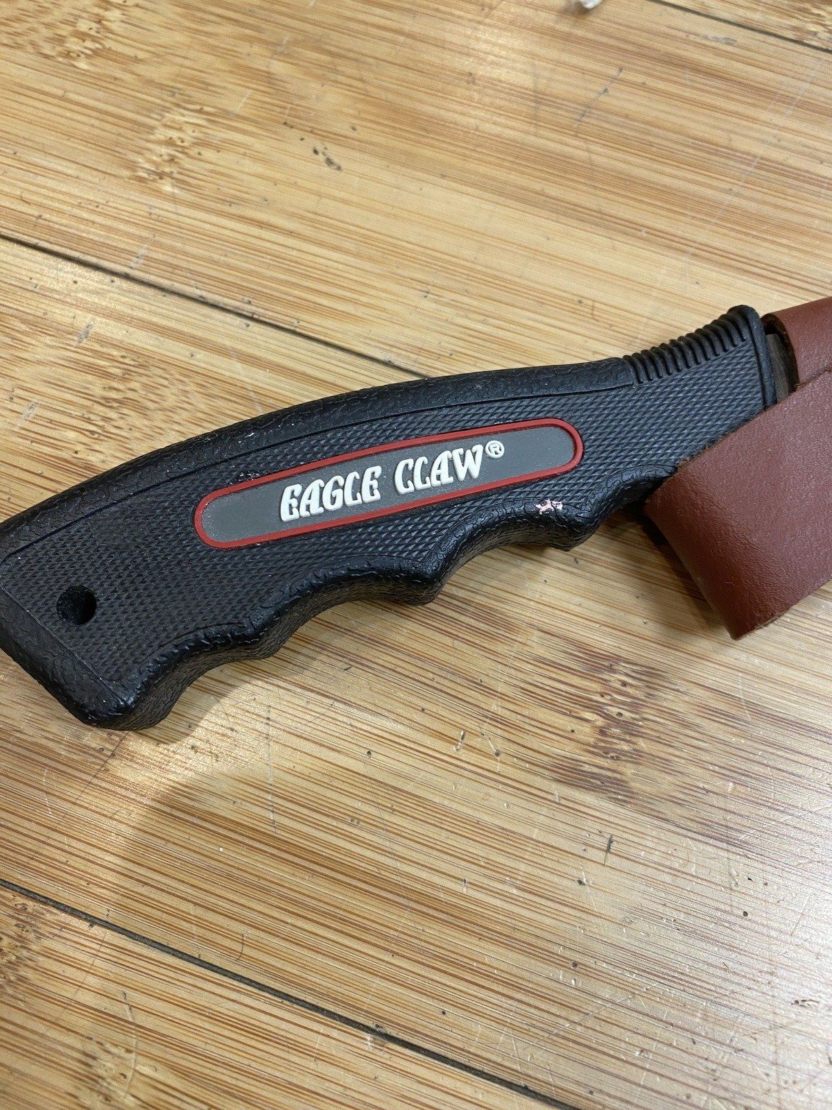 Eagle Claw Fixed Blade Soft Handle Filet Knife w Leather Sheath 2