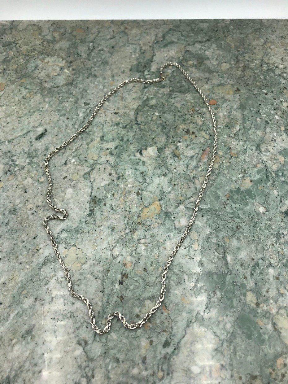 14k White Gold 26 Rope Chain Link Necklace 3