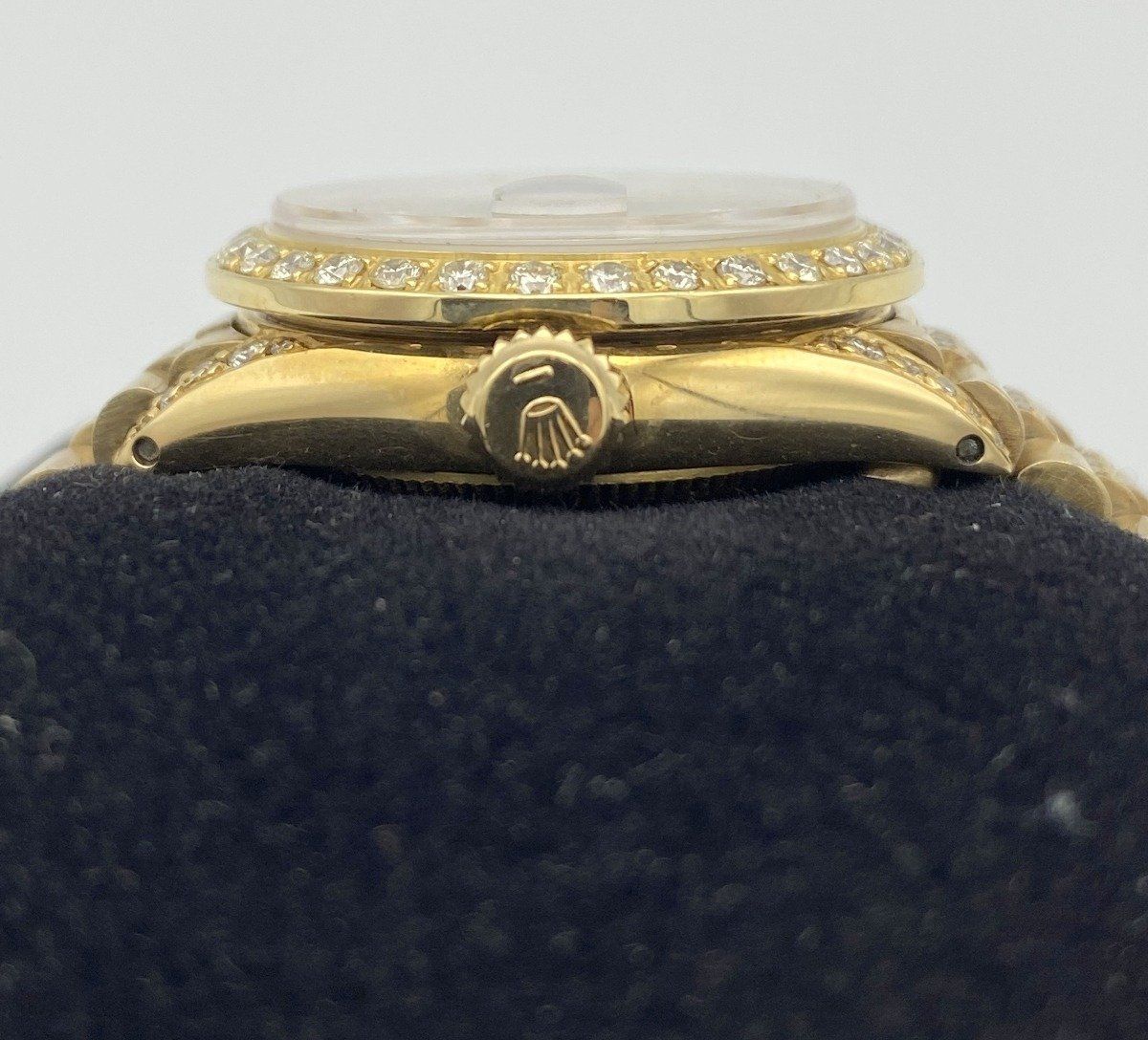 Ladies Rolex Date Just 18k Yellow Gold 3ctw Diamond 4