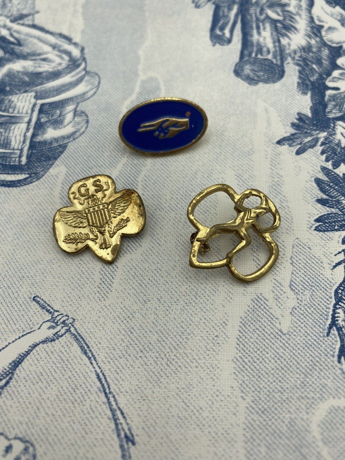 Set of 3x Scouts of America Emblem Badge Pins