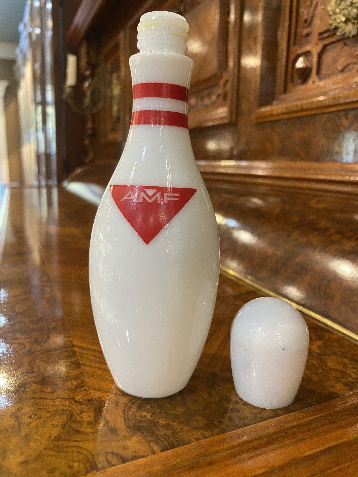 Vintage Glass Avon Bowling Pin Collectible Glass Bottle 3