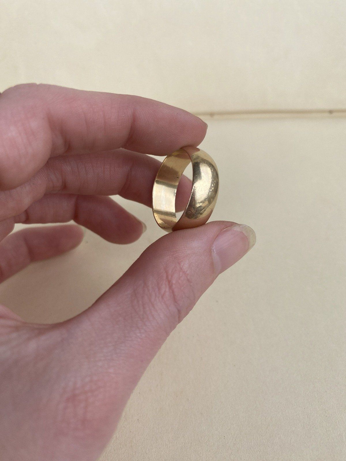 Antique Weighty 8mm 14k Gold Men's Wide Wedding Ring Band 3