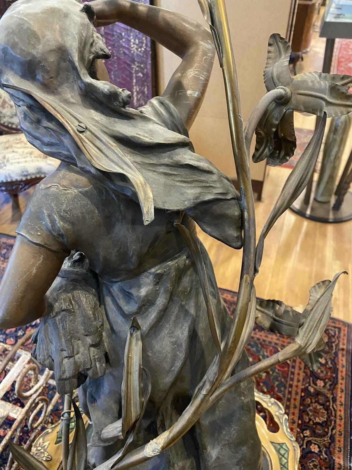 Dans Les Pres Moreau Art Nouveau Lamp #250 4