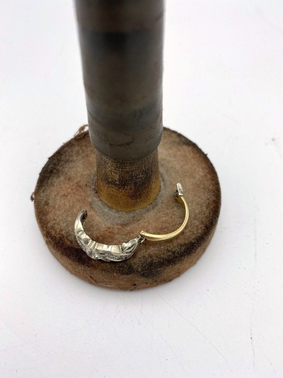 14k Diamond Hinged Ring Sz. 6 3/4CTW 2