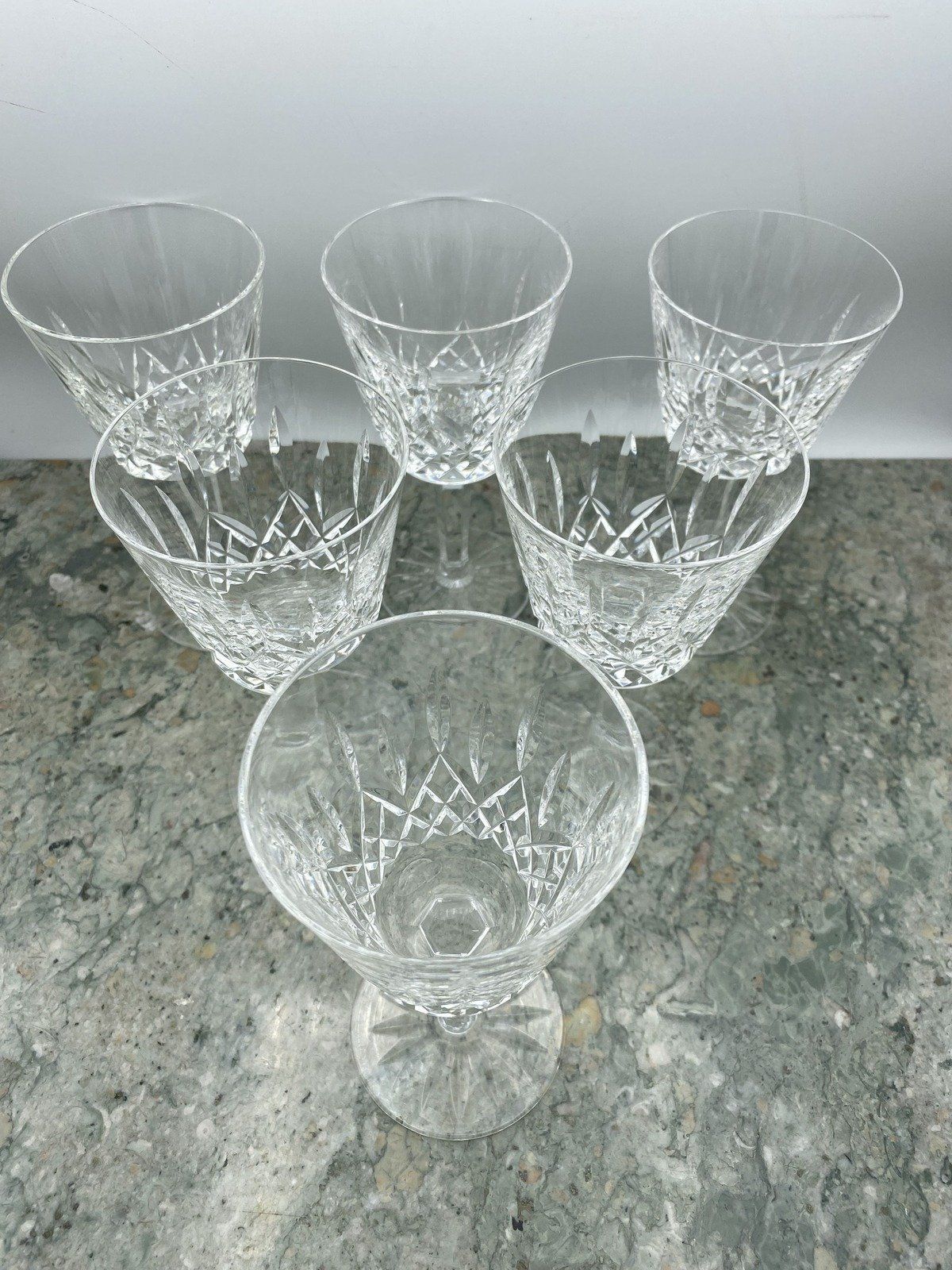 Set of 6x Dessert Wine Waterford Crystal Glasses 2