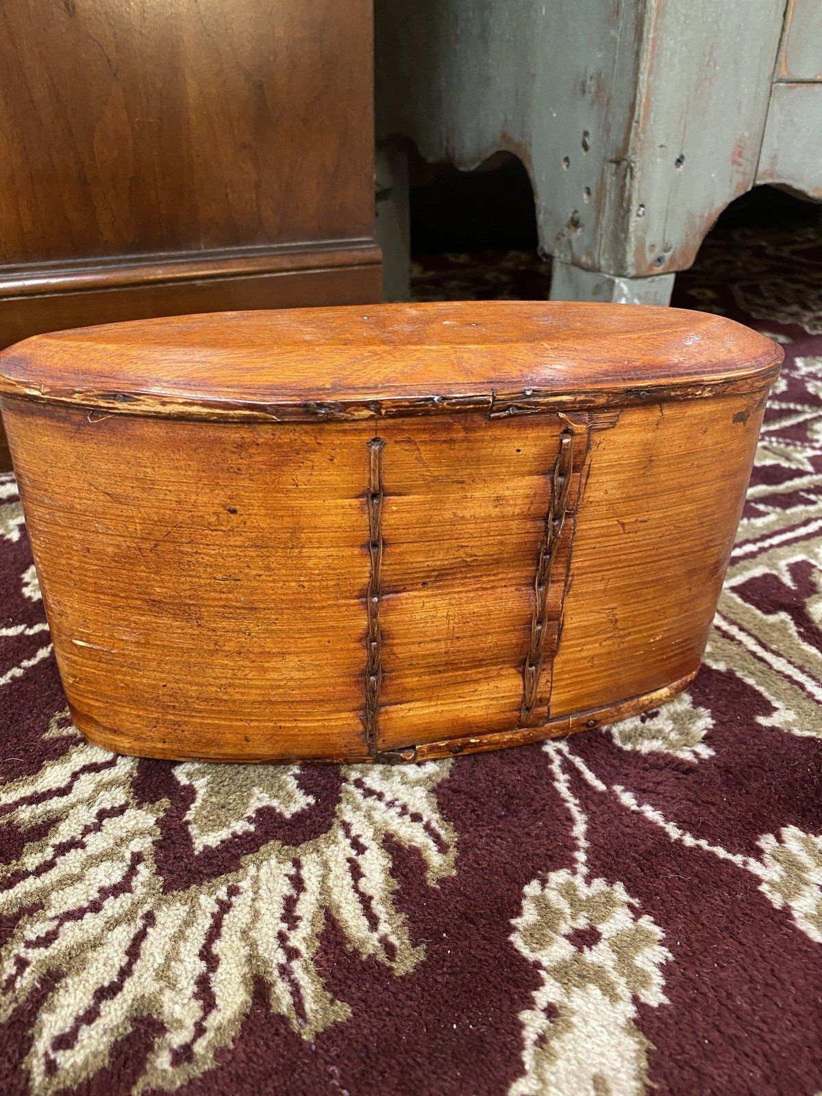 Thai Akha Hill Tribe Bamboo and Rattan Tobacco Box #954