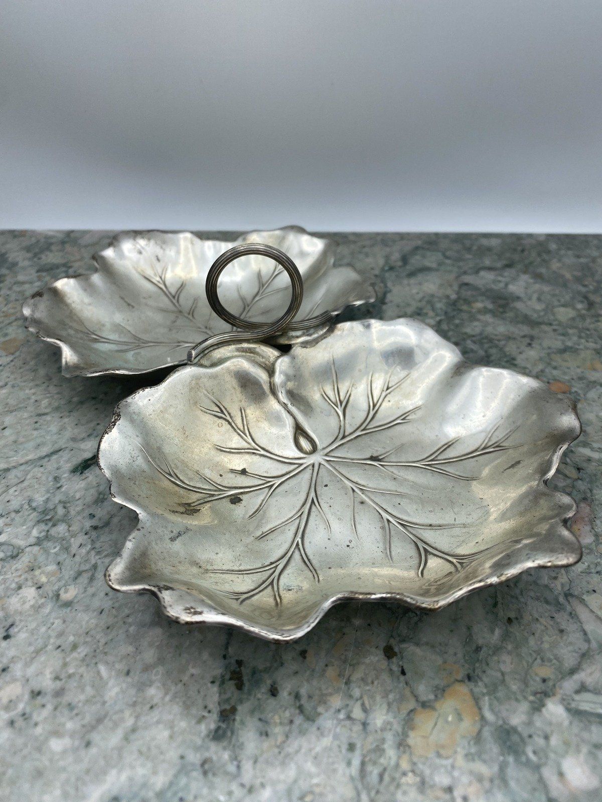 Reed and Barton Sterling Silver Double Cabbage Leaf Leaf Server No.X102A  #223 2