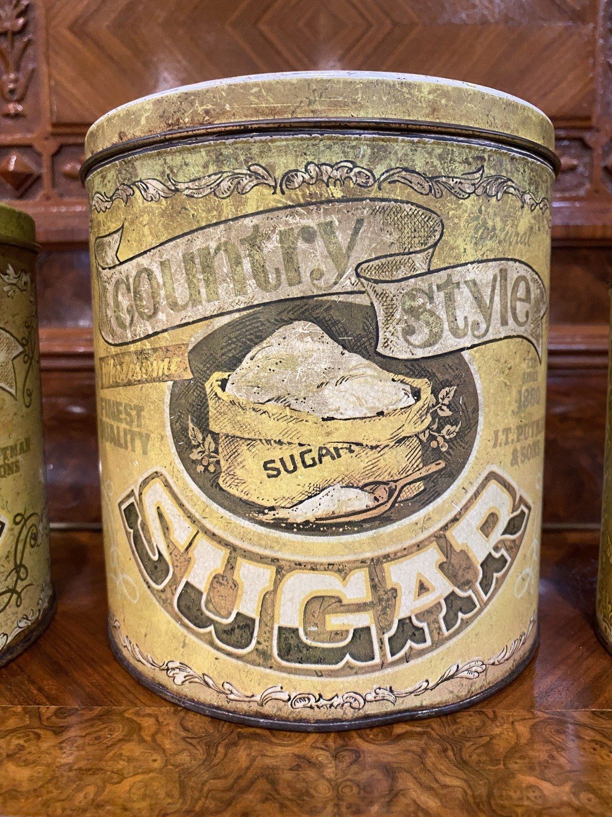 Vintage Nesting Kitchen Tins w Great Patina 3