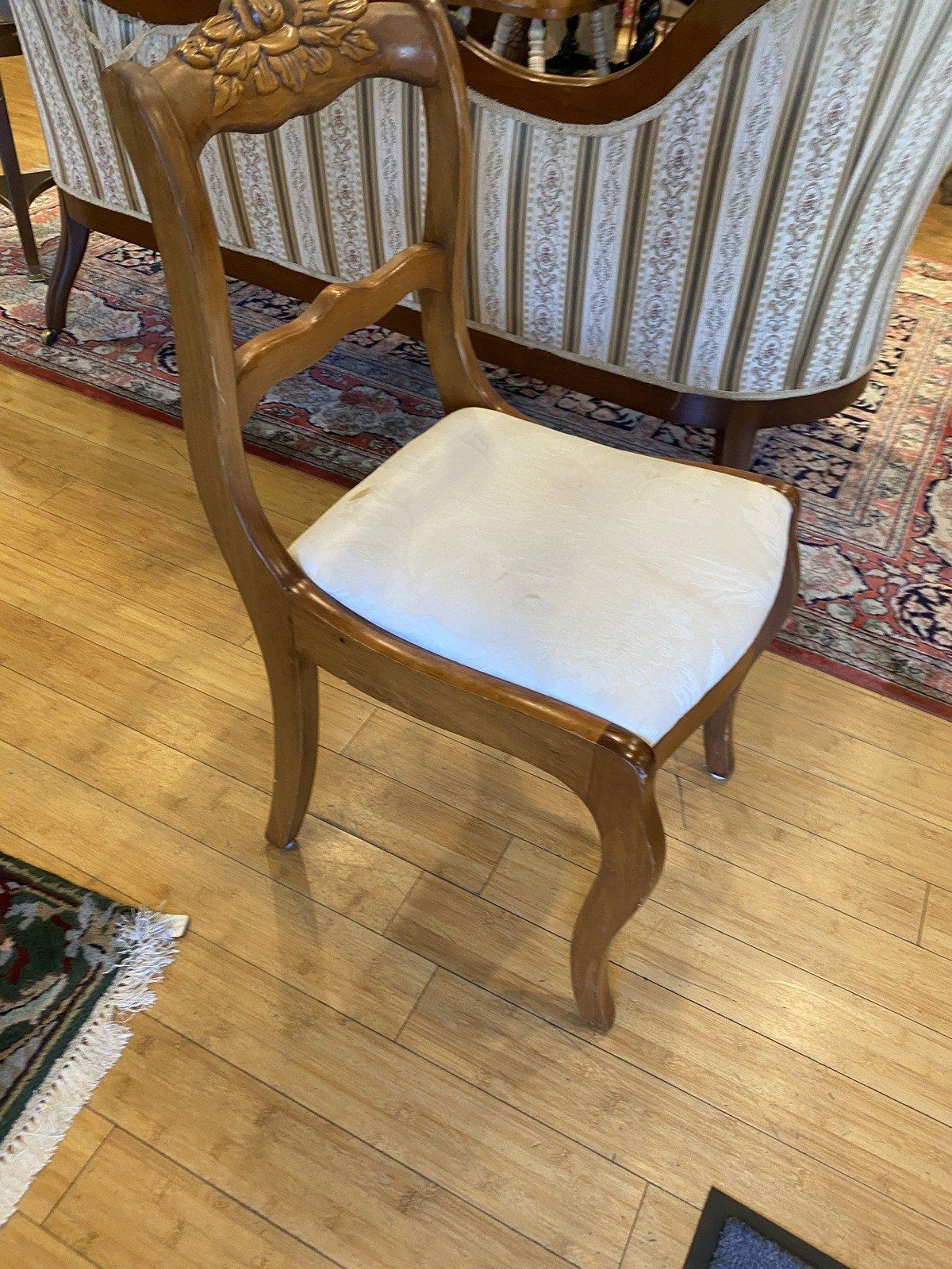 Single Wooden Carved Side Chair 2