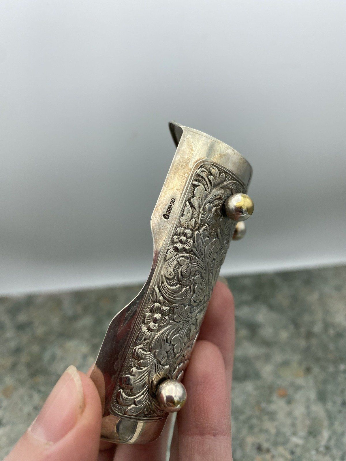 RARE Herbert Hooijkaas Dutch Silver Plated Repousse Footed Sugar Cube Basket 4