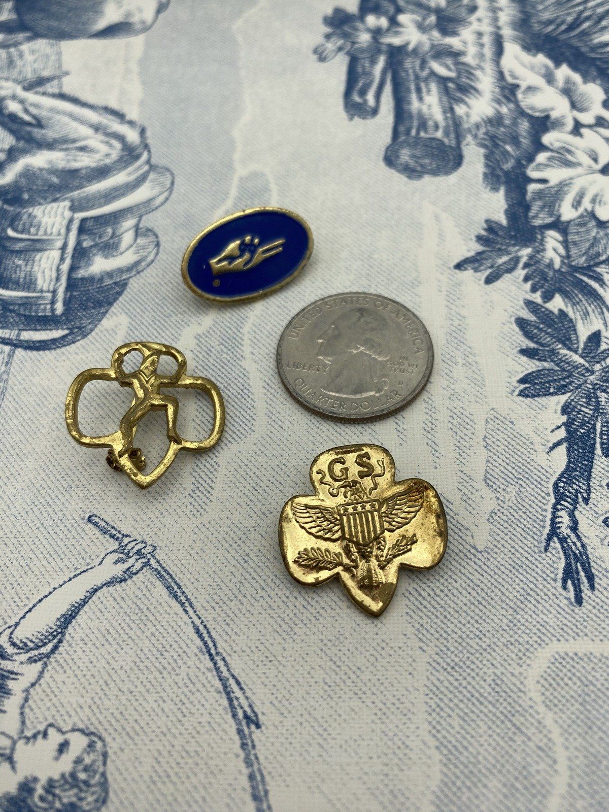 Set of 3x Scouts of America Emblem Badge Pins 3