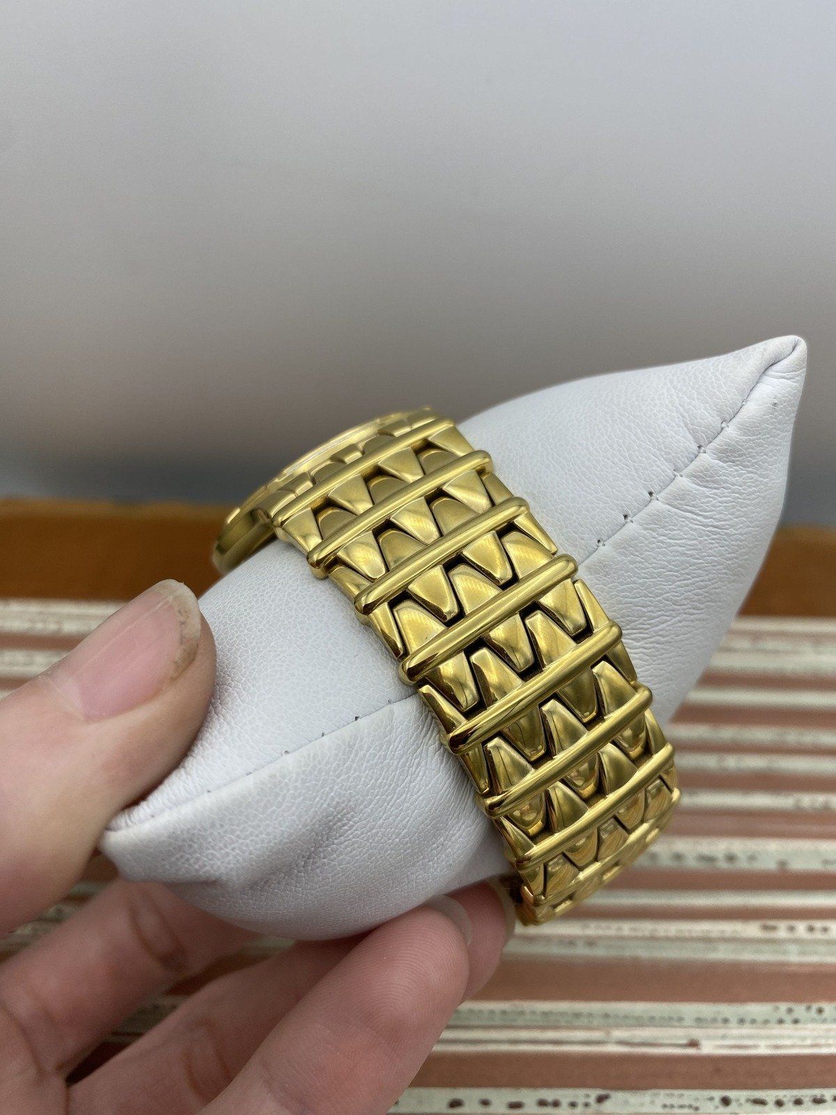 Vintage Wittnauer Golden Stainless Steel Men's Watch w Nice Face Dial Work 4