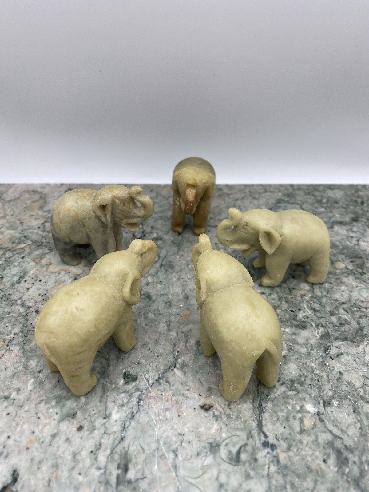 Carved Soapstone Elephant Figurines #1064 (each)