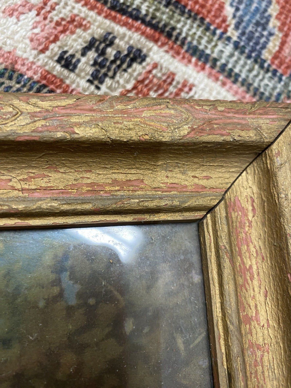 22x12 Colorful Cottage Art Print in Molded Gilt Frame 3