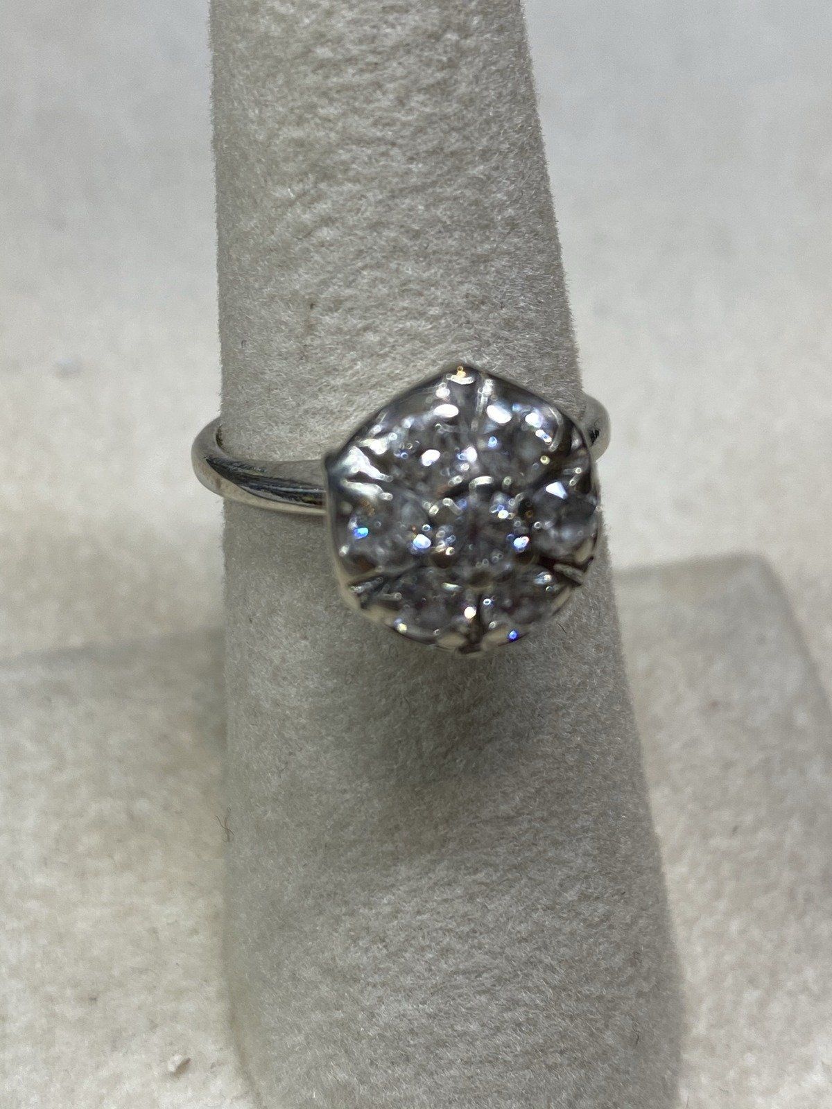 14k Diamond Cluster Ring 1.5ctw