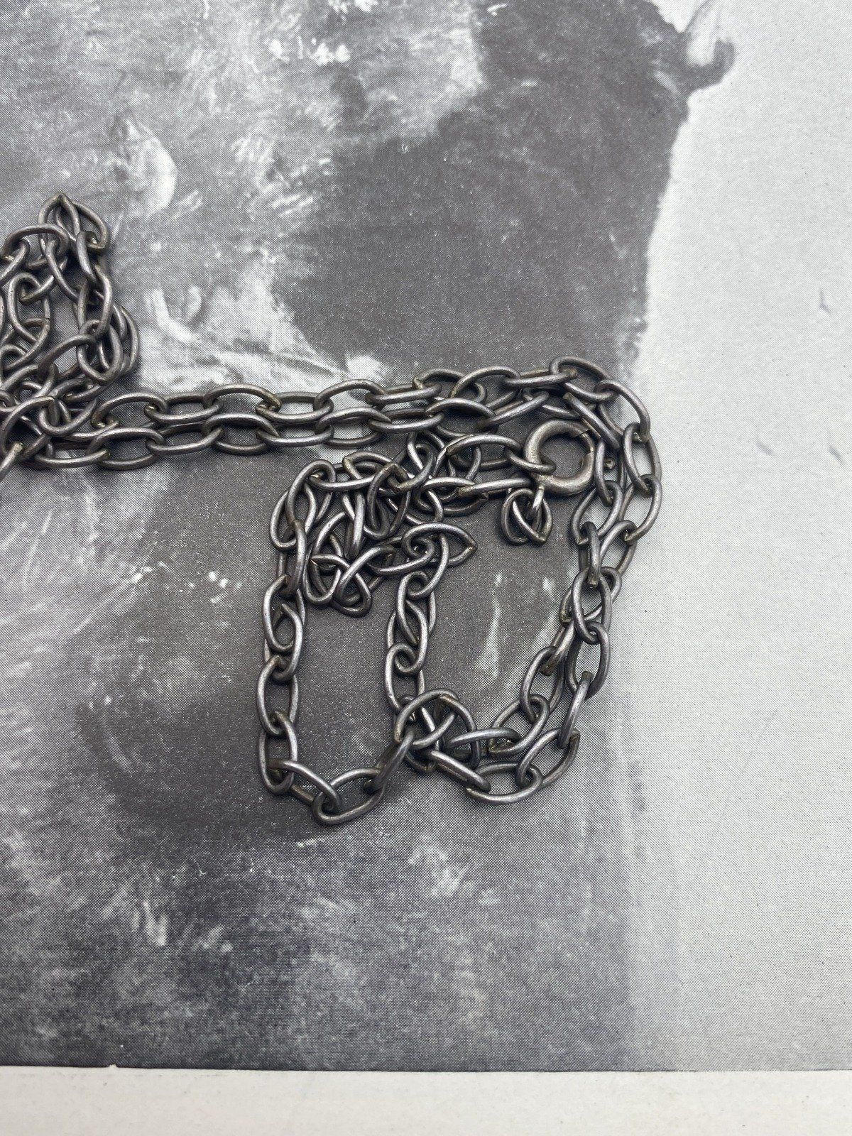 Old Sterling Silver Signed Native American Turquoise Grommet Lace Necklace 8