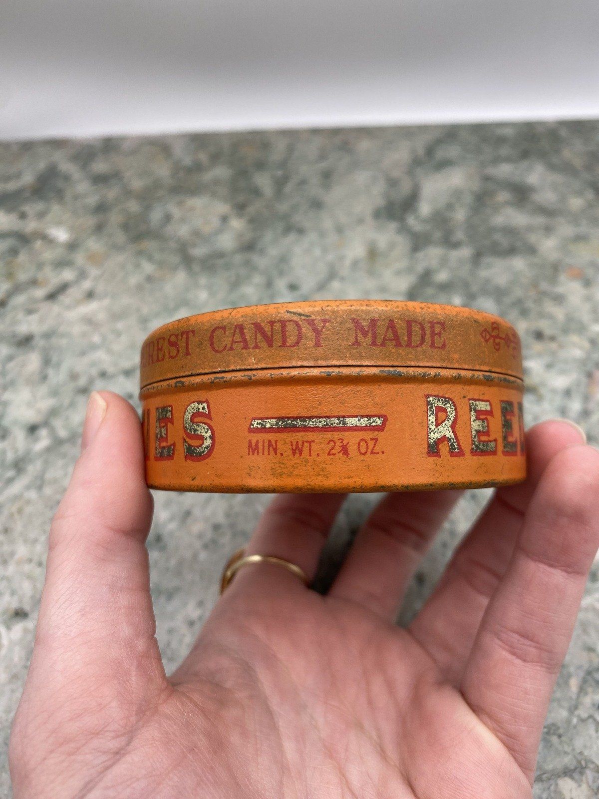 Antique c.1910/20s REEDS Butterscotch Patties 2.75oz Collectible Ad Tin 4