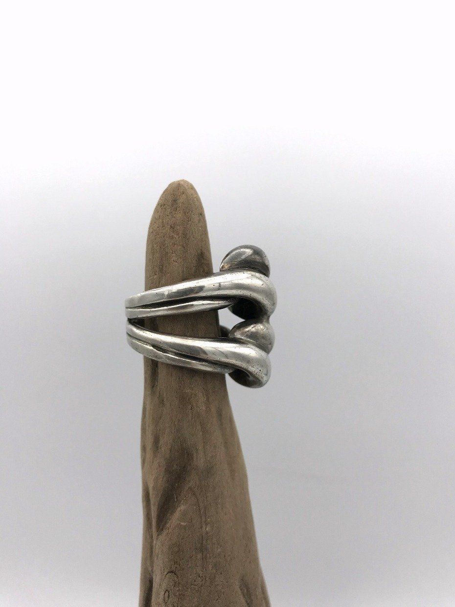 Sterling Silver Twisted Ropes Ladies Ring 2
