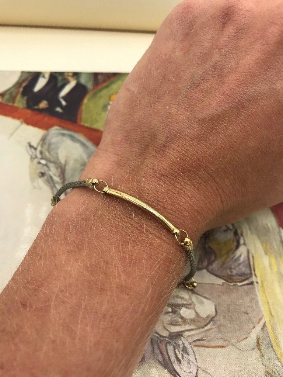 Italian 14k Dual Gold Cable Twist Arc Link Bracelet 3