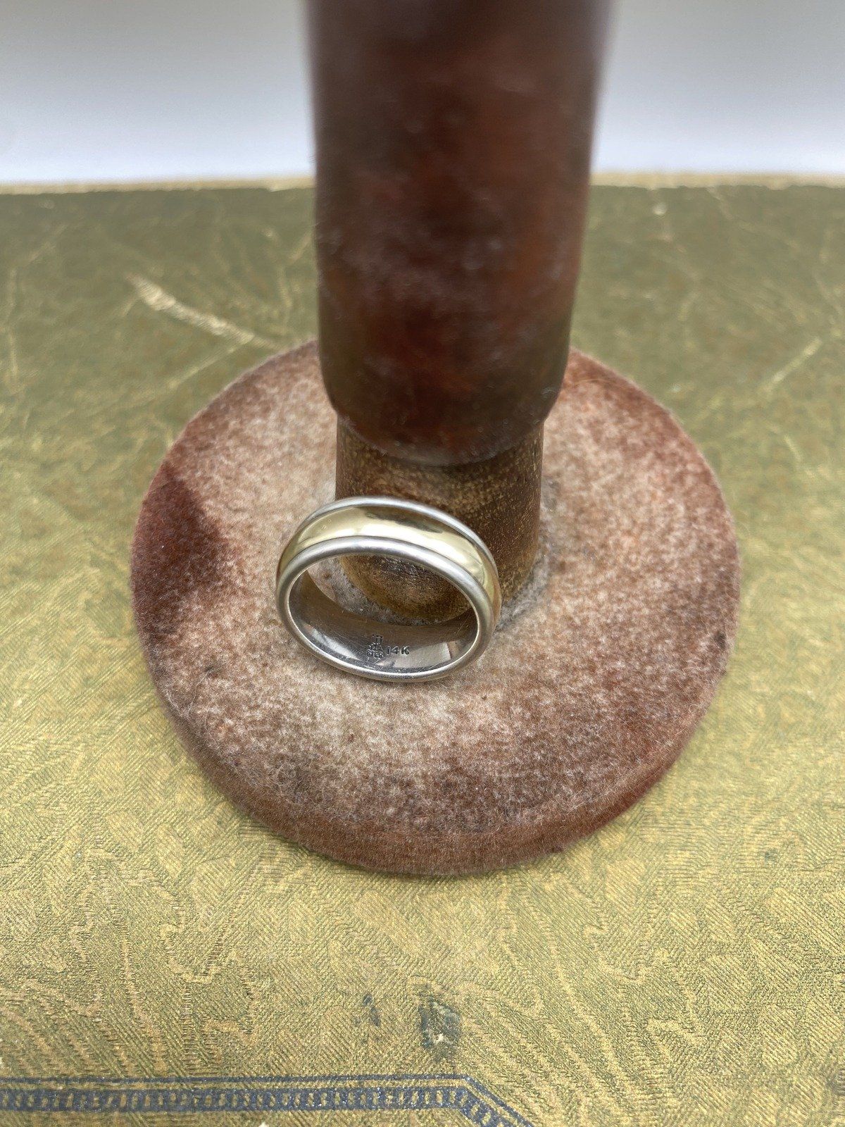 James Avery Sterling Silver + 14k Gold Stacked Minimalistic Ring Band 4