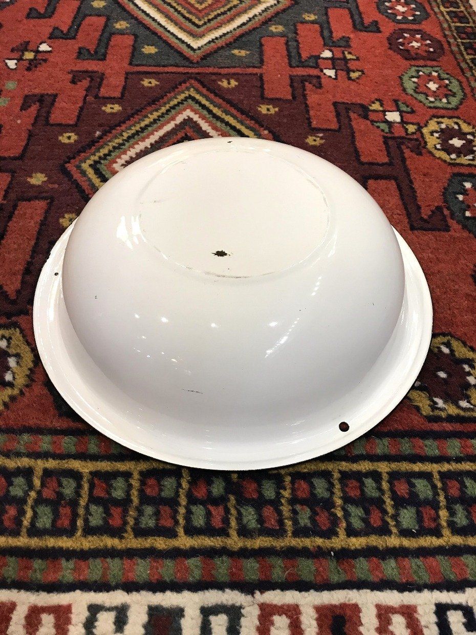 Vintage Enamelware Wash Basin Bowl 3