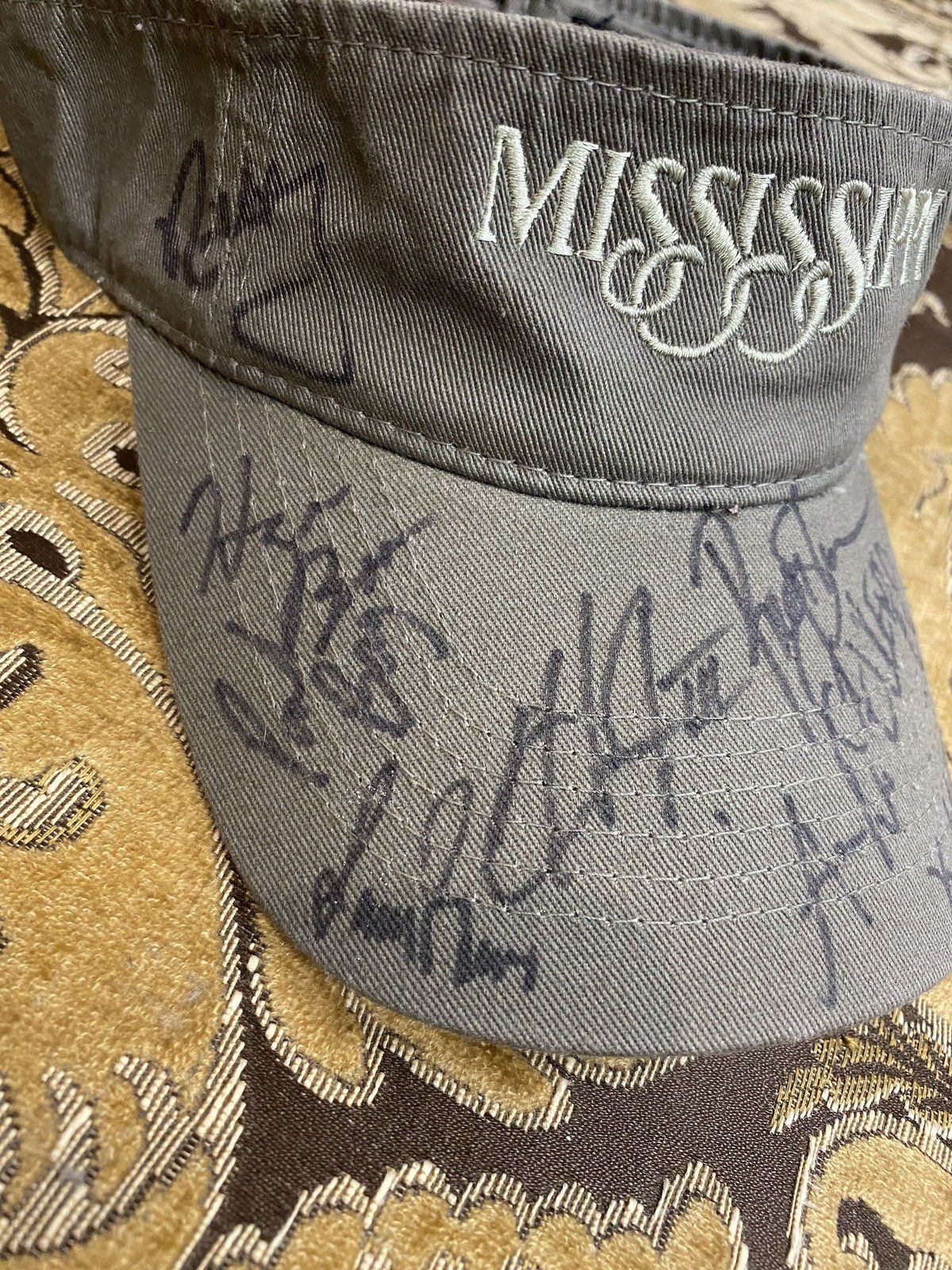 Mississippi Golf Visor Autographed by Various Golfer 2