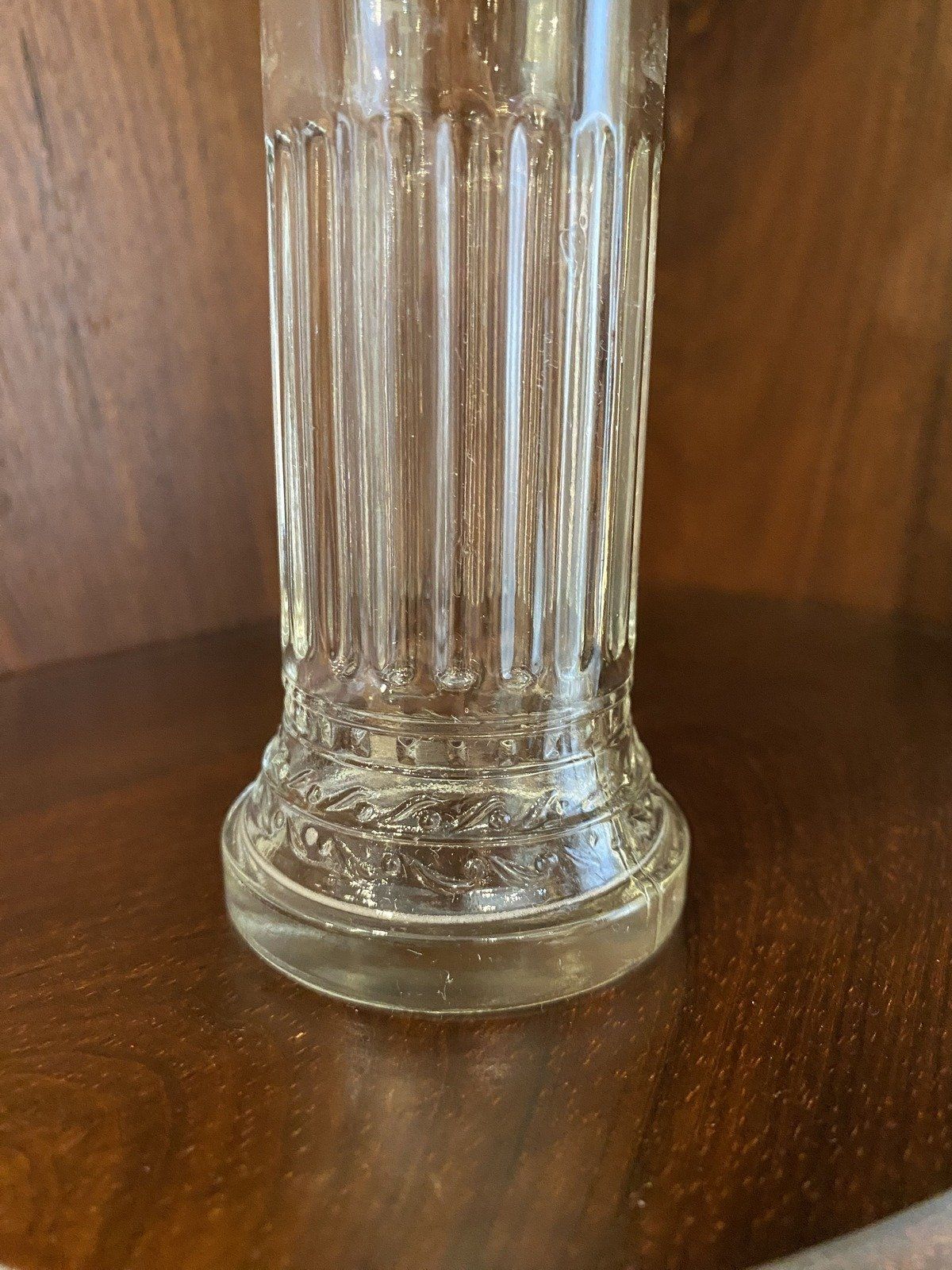 Vintage Corinthian Column Bottle w Figural Roman Motif Lid 7