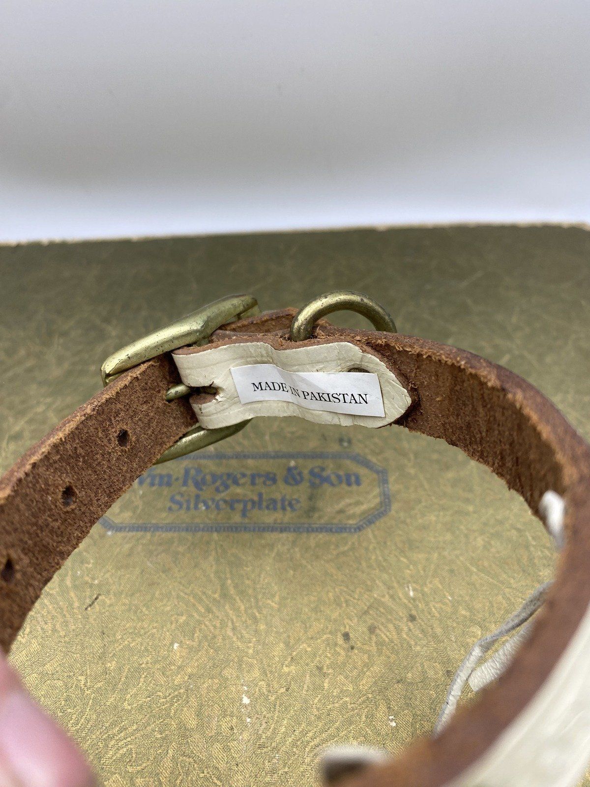 Vintage Leather Dog Collar (Small Dog Breed) 4