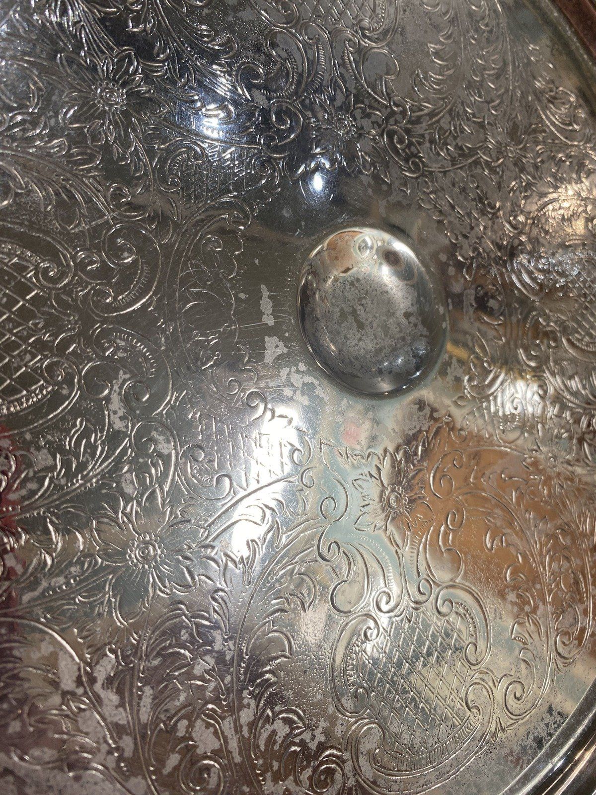 Vintage 10.5 Silver Plated Cake Stand #2515 6