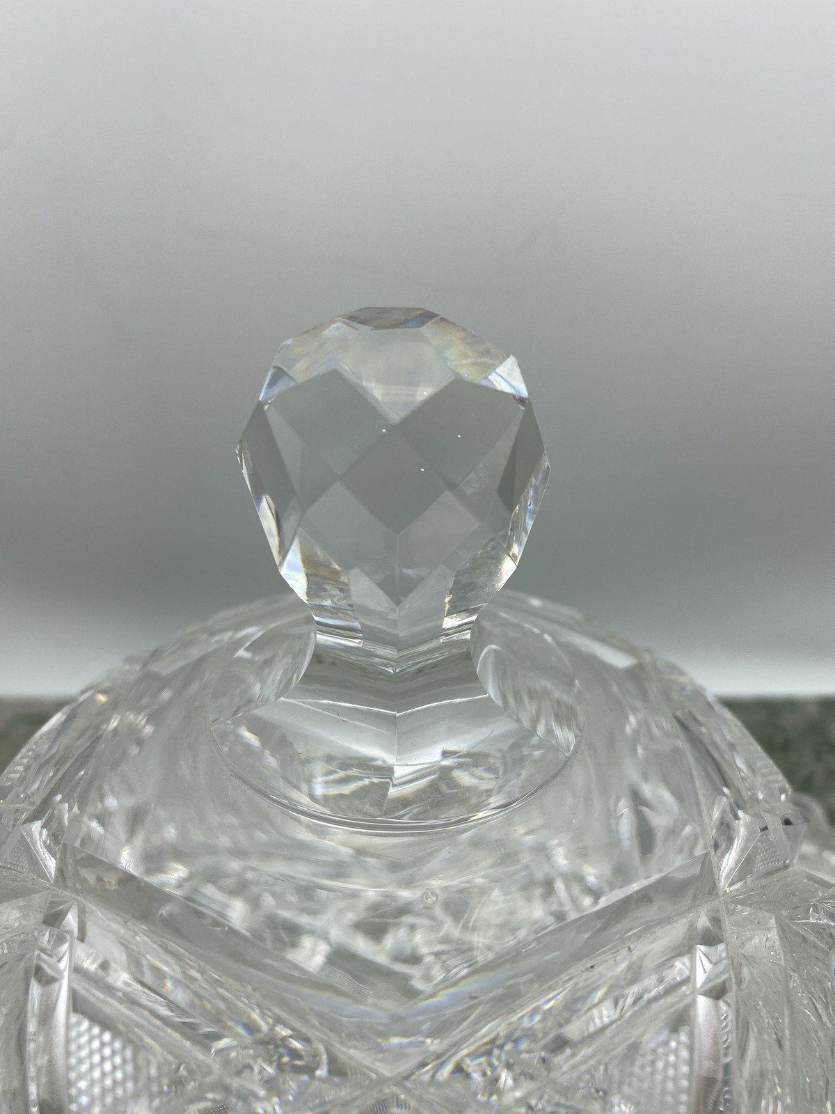 Cut Glass Covered Cheese w/ Dome 6