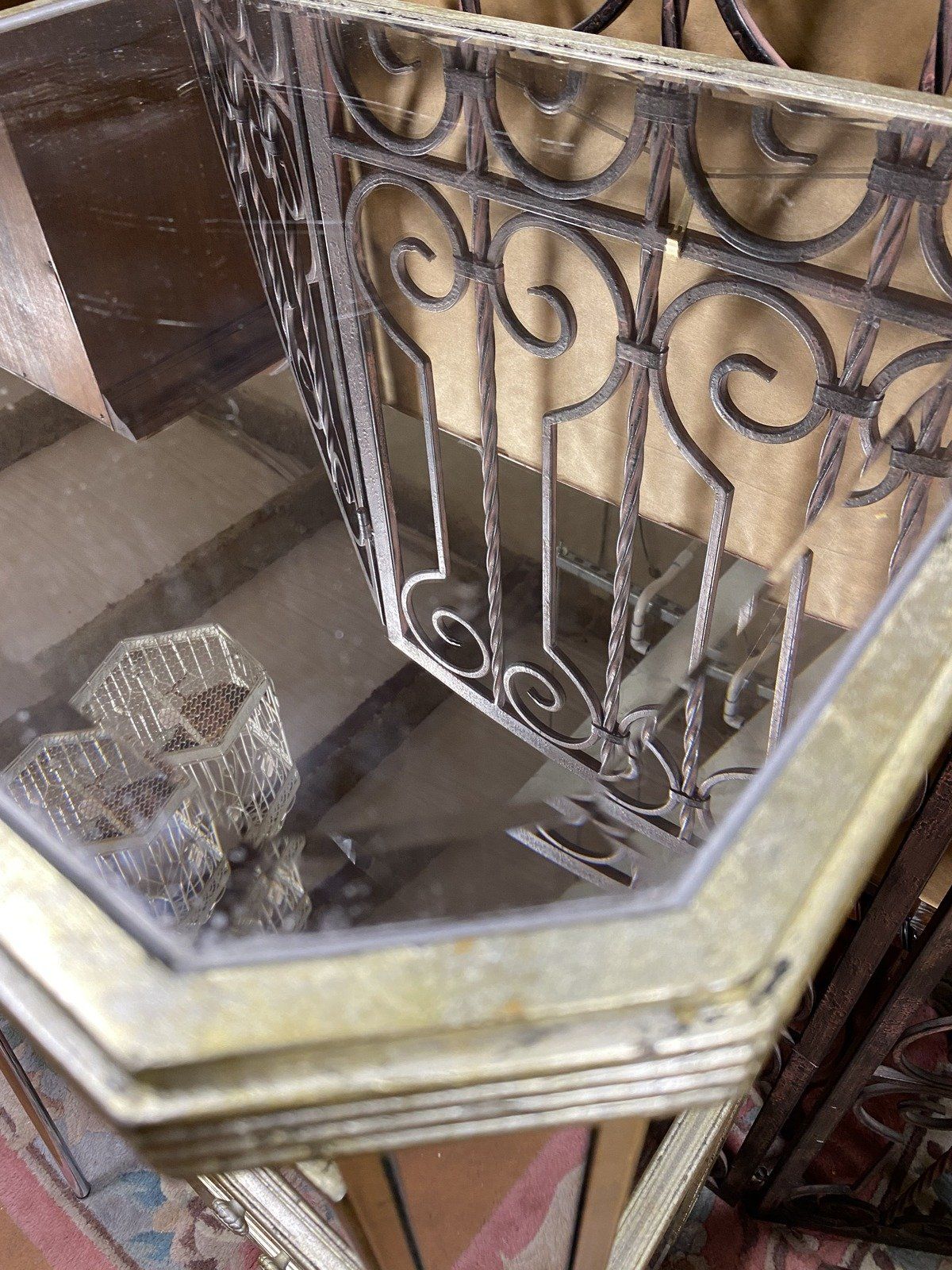 Modern Mercury Glass Mirrored Tall Chest of Drawers 4
