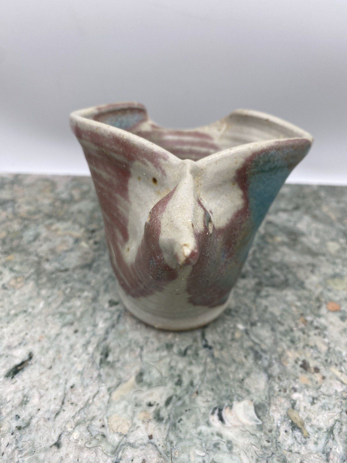 Artist Signed Zoomorphic Pottery Bird Creamer/Vase 2