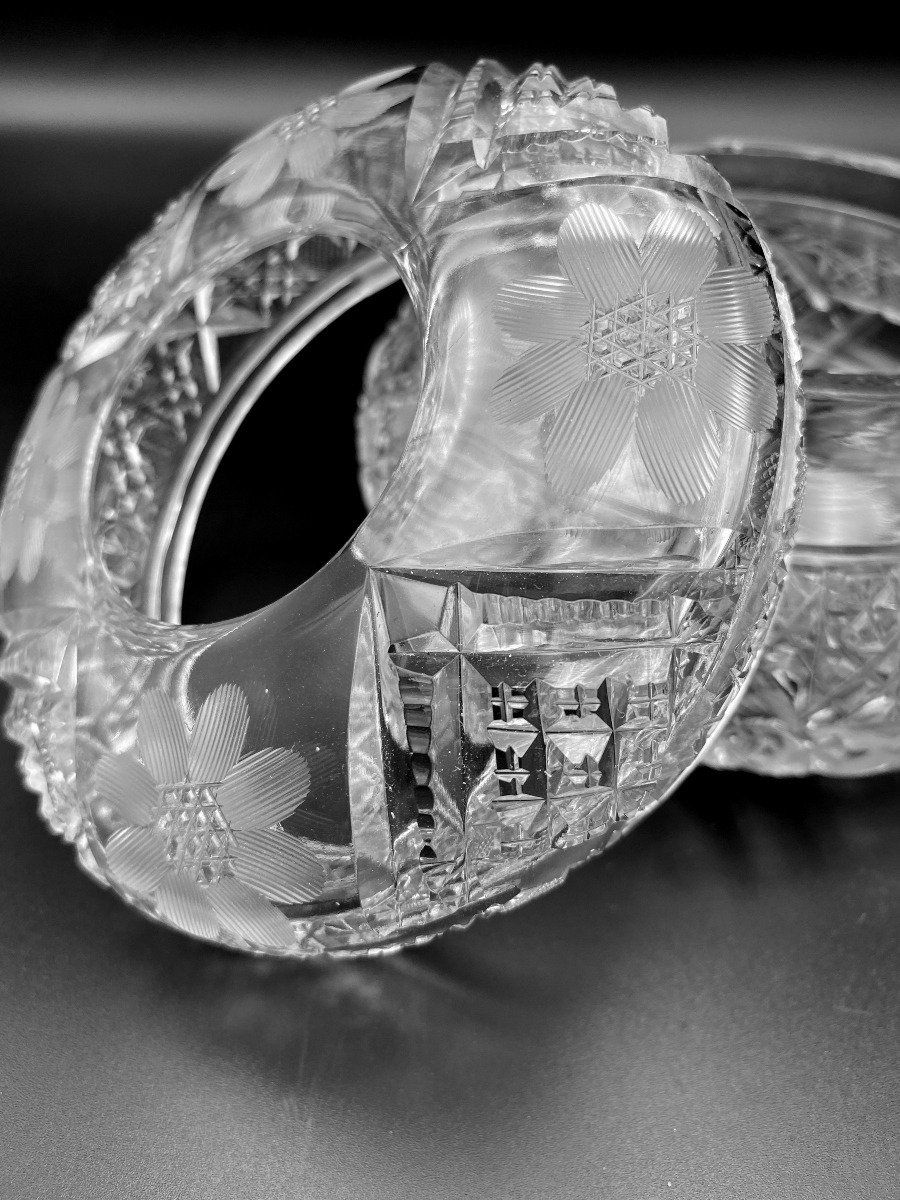 Antique Cut Crystal Hair Receiver 4