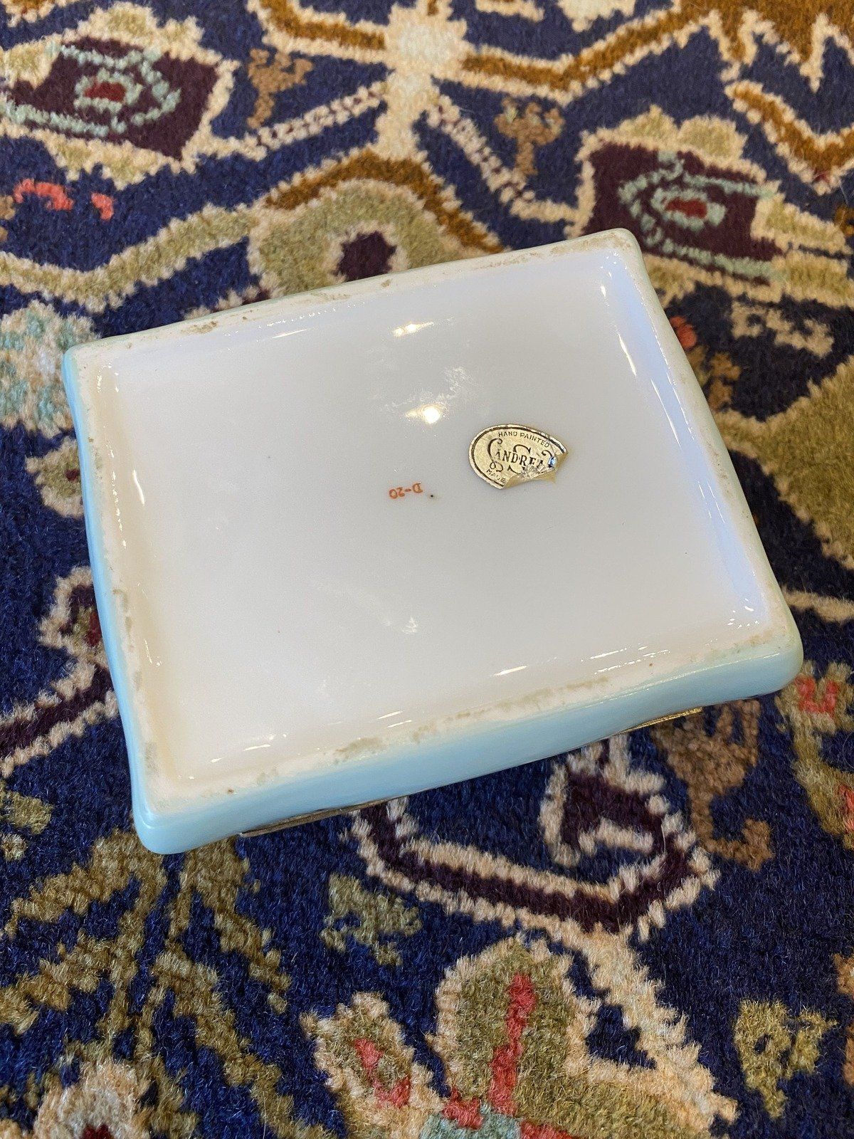 Andrea Sadek Antique Style Porcelain Jewelry + Trinket Box 2