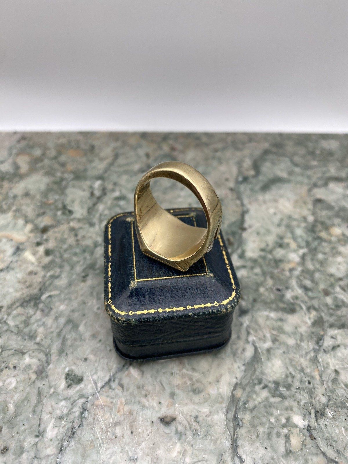 Men's Friggin' HEAVY Antique 14k Thick Gold Gavel of Authority Grand Mason Lodge Ring 5