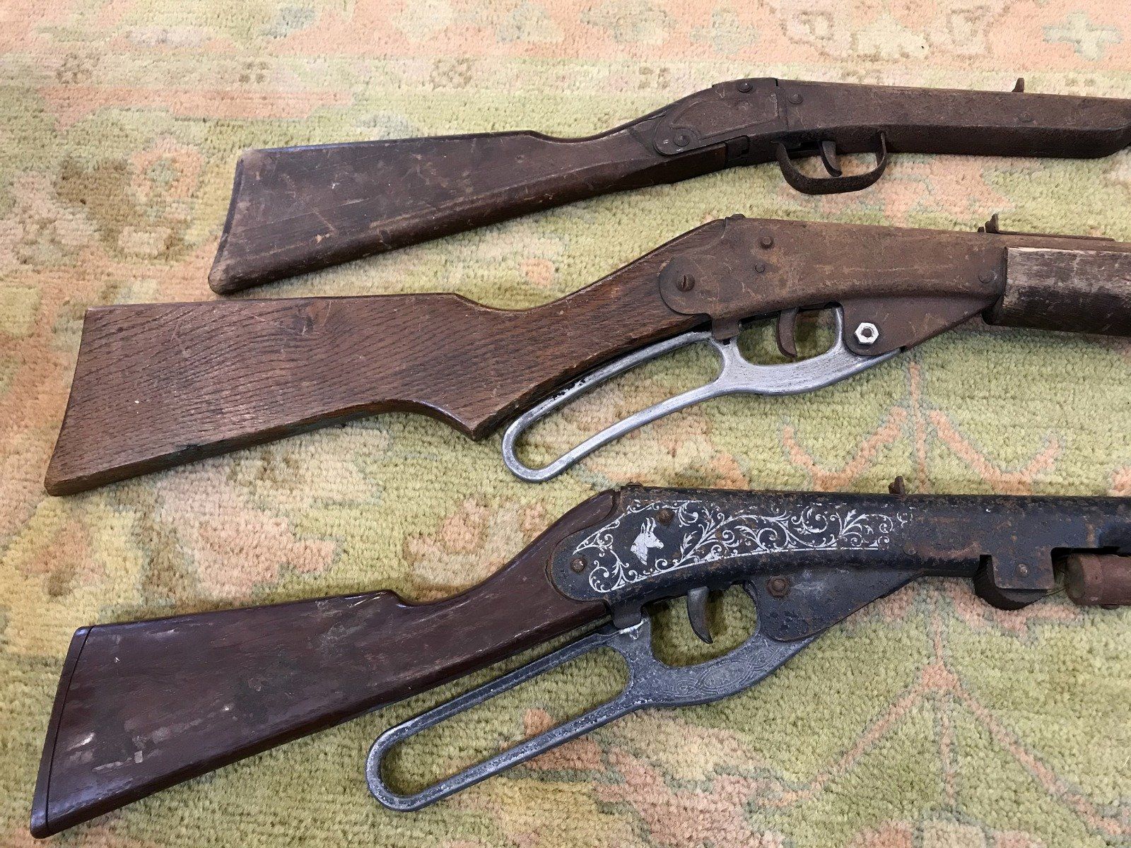 Vintage Wood Base BB Guns 2