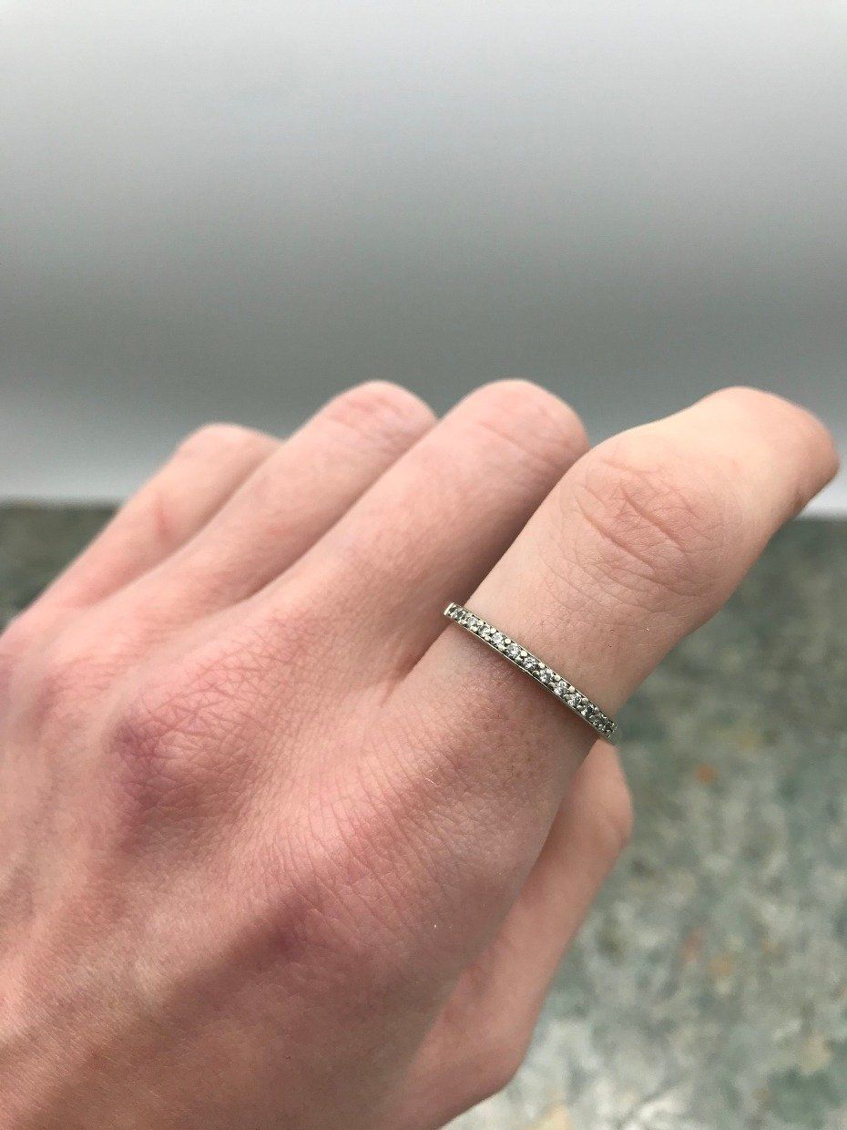 10k White Gold Diamond Wedding Ring Band 5