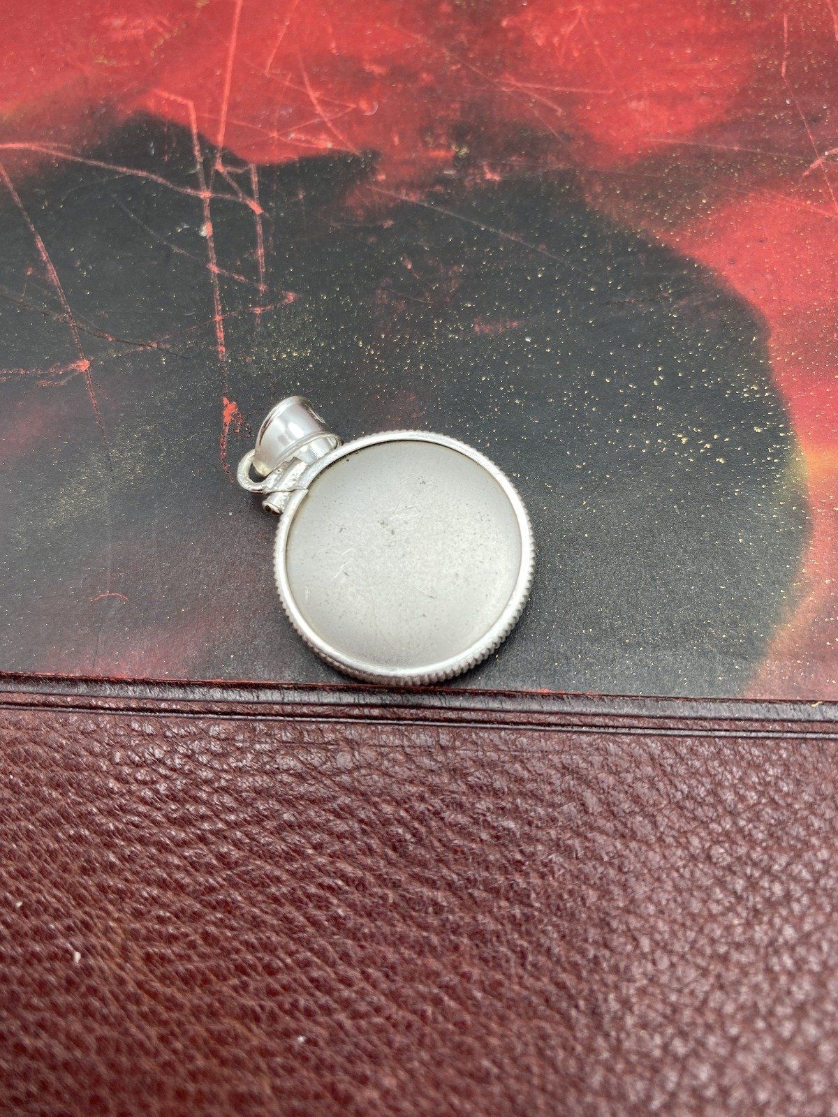 Sterling Silver Open Face Bezeled Photo Locket Pendant 2