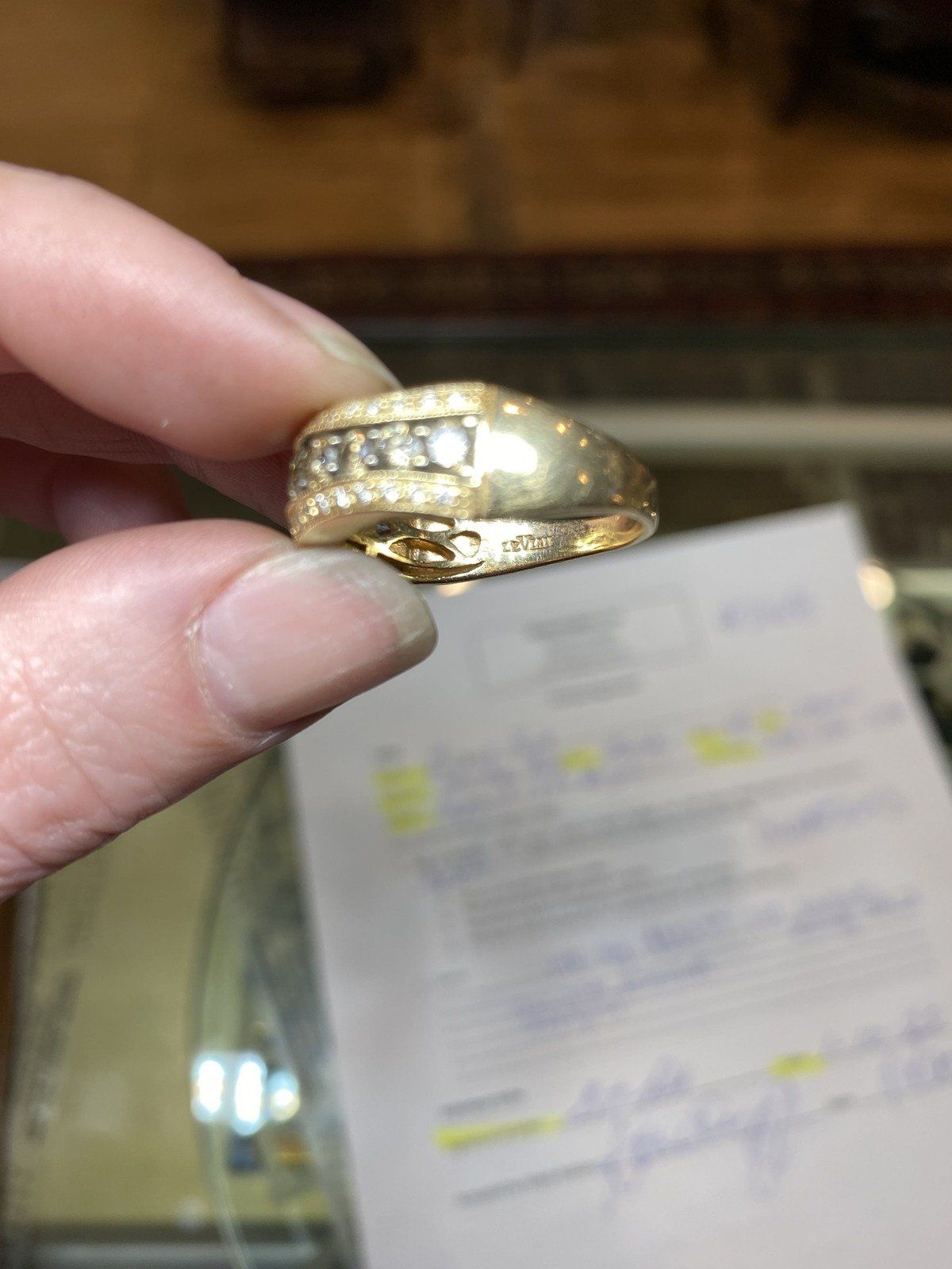 14k Gold Chocolate Diamond Tapered + Flared LeVian Designer Ring Band #2168 7