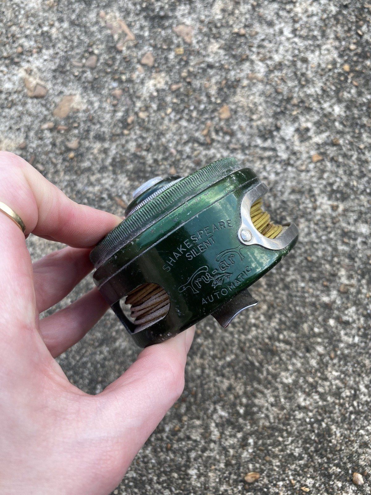 Vintage Shakespeare Silent Automatic Tru-Art No.1835 Model GD Fly Green Reel 3