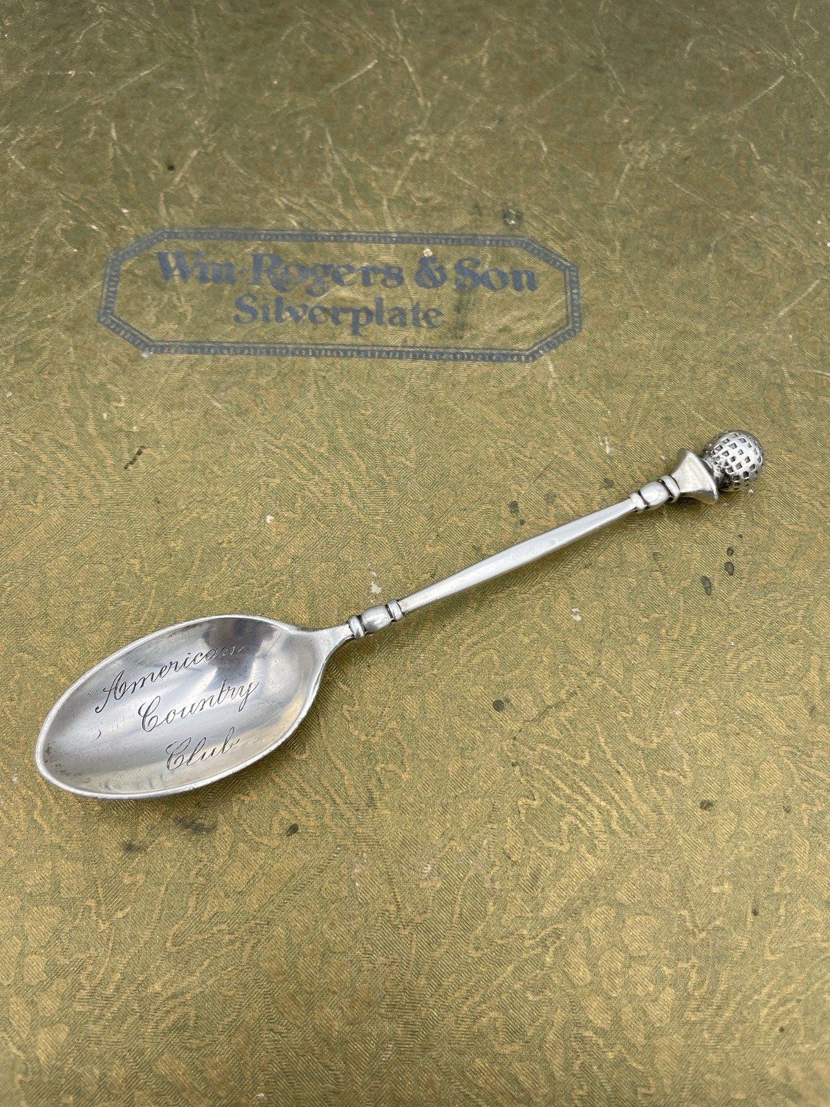 Sterling Silver American Country Club Golf+Tee Spoon 5