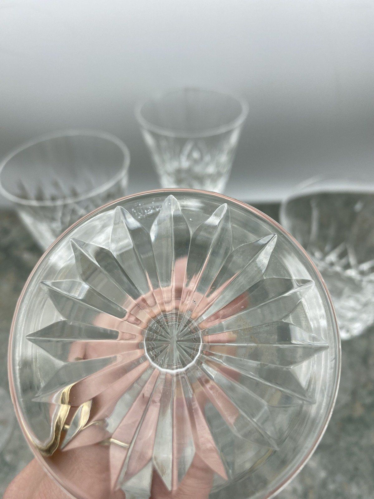 Set of 6x Dessert Wine Waterford Crystal Glasses 4