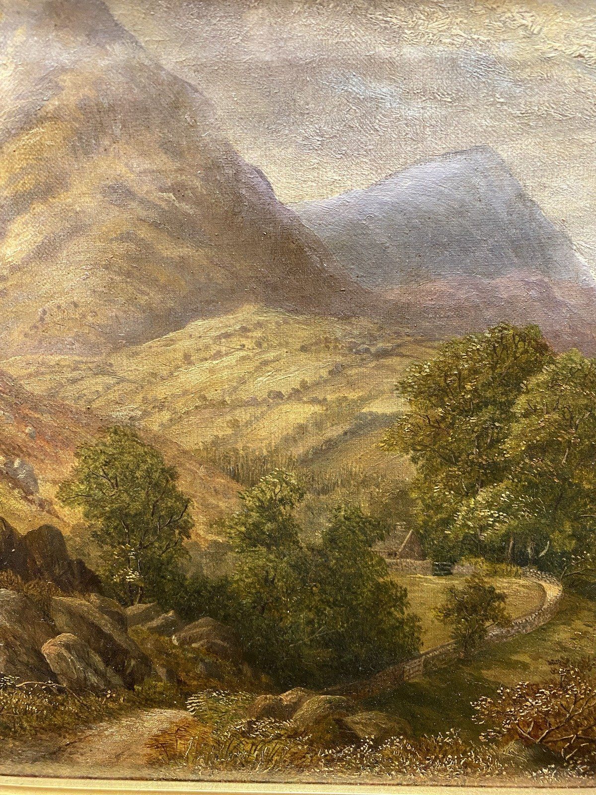 19th Century Mountain Pastoral Landscape Painting  #200 2
